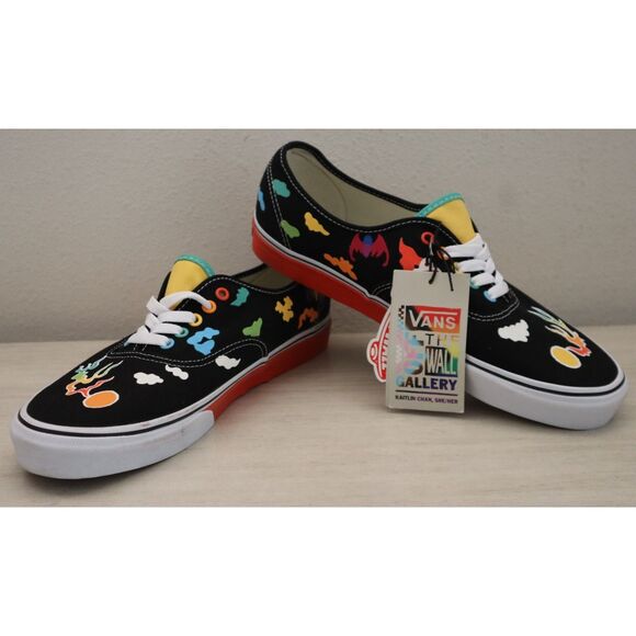 Vans x  Kaitlin Chan Men's Sz 12 Black OTW Gallery Pride Authentic Sneakers SIB - Picture 1 of 12
